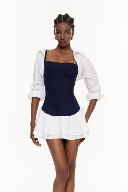 Abilene İki Parçalı Volanlı Mini Elbise