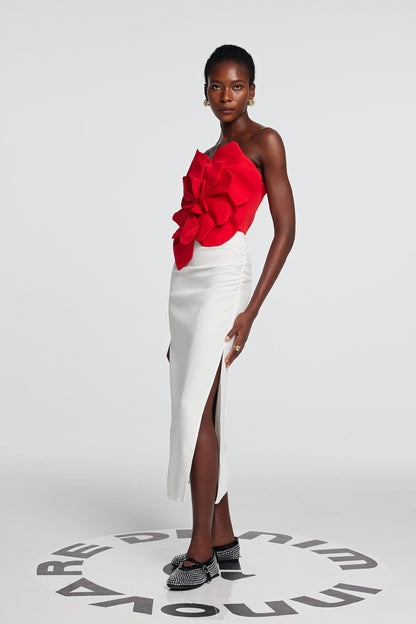 Amiri Çiçekli Kırmızı Omuz Üstü