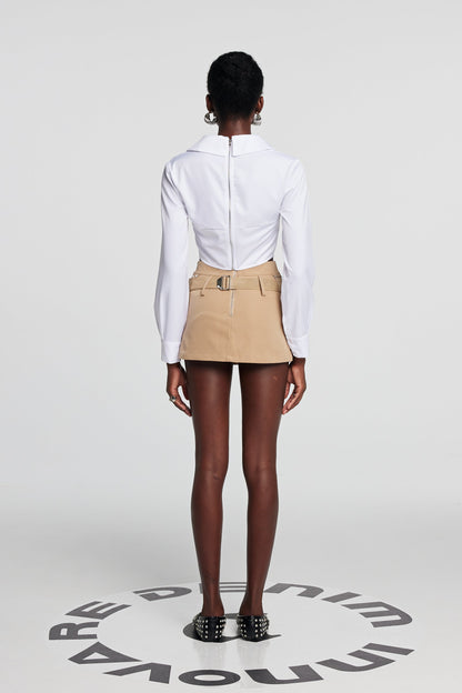 Andi Cepli Haki Mini Etek