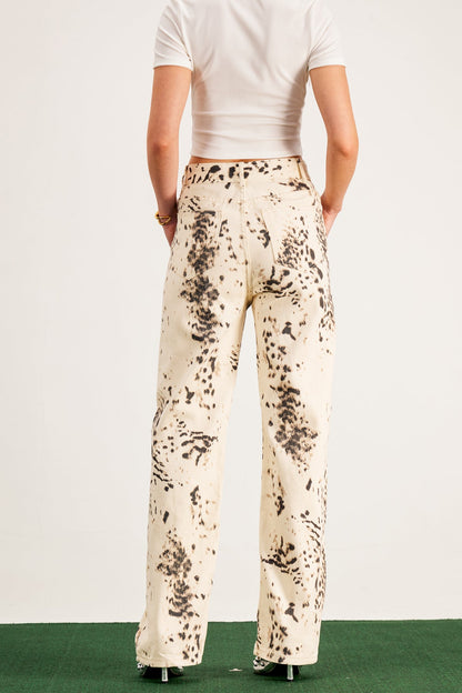Balwinder Ağartılmış Leopar Pantolon