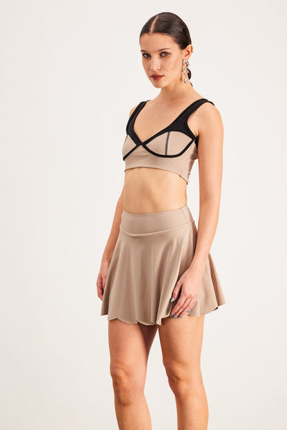 Barak Plunge Bodycon Etek Takımı