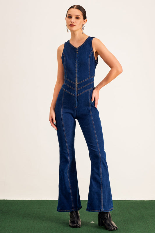 Barb Plunge Cutout Bodycon Kot Tulum