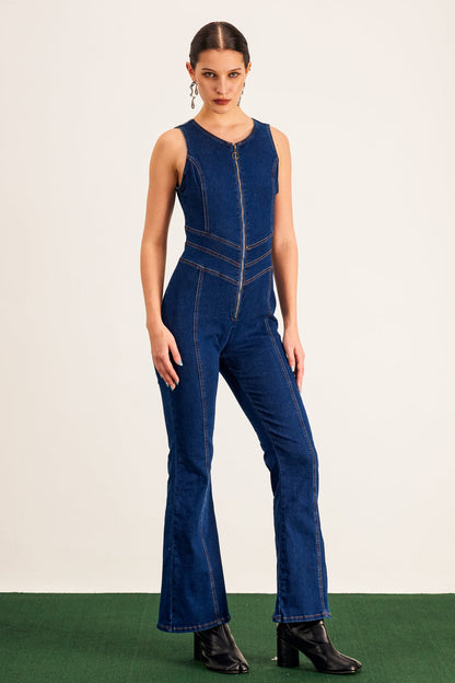 Barb Plunge Cutout Bodycon Kot Tulum
