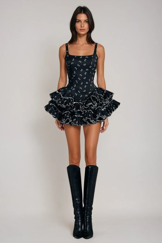 Berkeley Ruffle Mini Elbise
