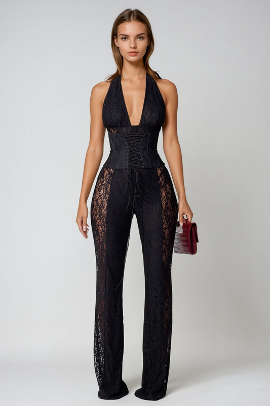 Bethan Lace Derin Kesim Tulum