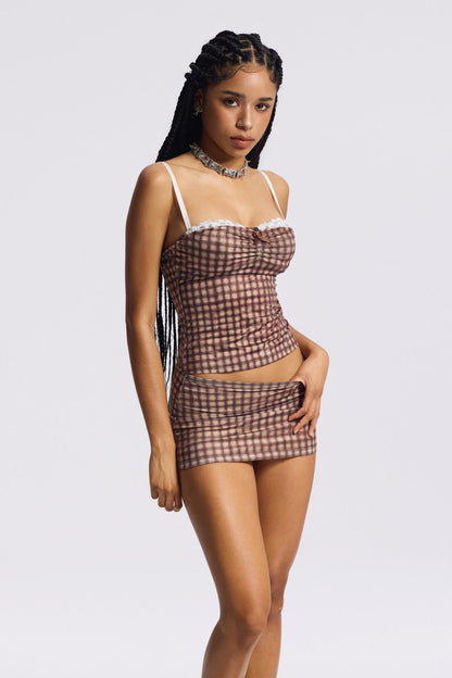 Bijou Grid Spagetti Etek Takımı