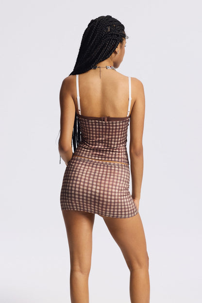 Bijou Grid Spagetti Etek Takımı
