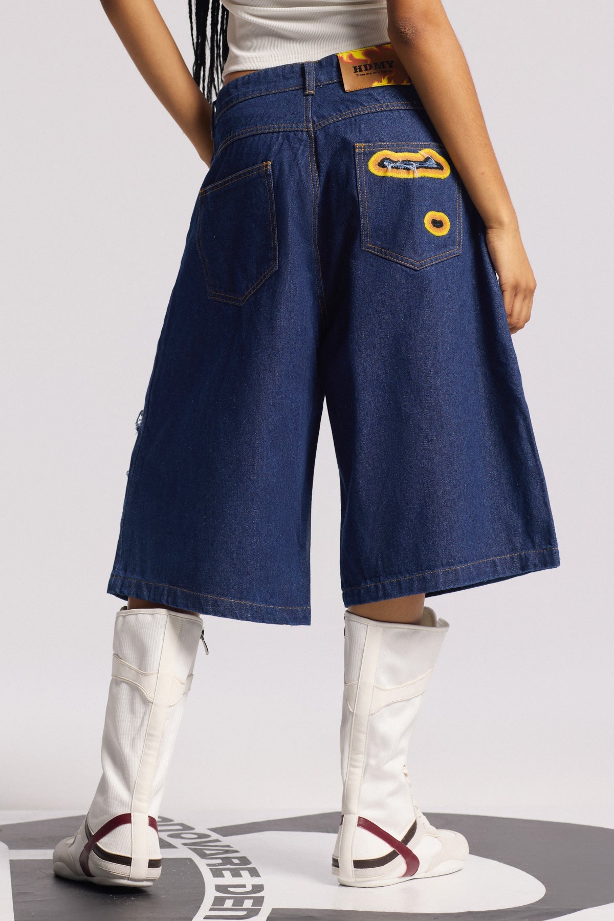 Billie Cutout Midi Pantolon Derin Mavi