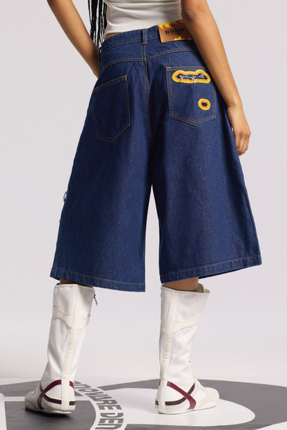 Billie Cutout Midi Pantolon Derin Mavi