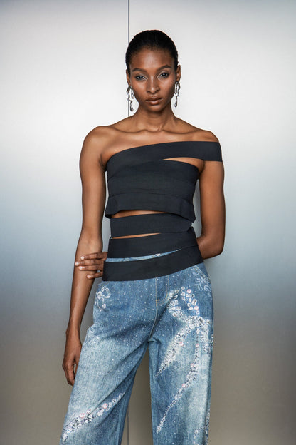 Casilda Kesikli Asimetrik Üst