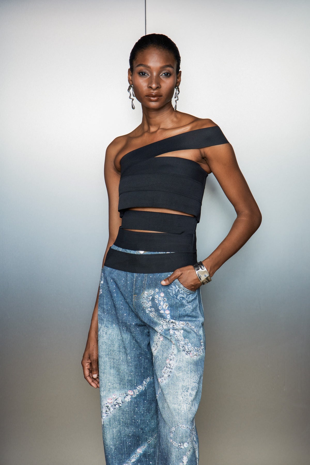 Casilda Kesikli Asimetrik Üst