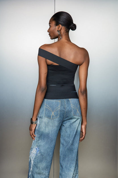 Casilda Kesikli Asimetrik Üst