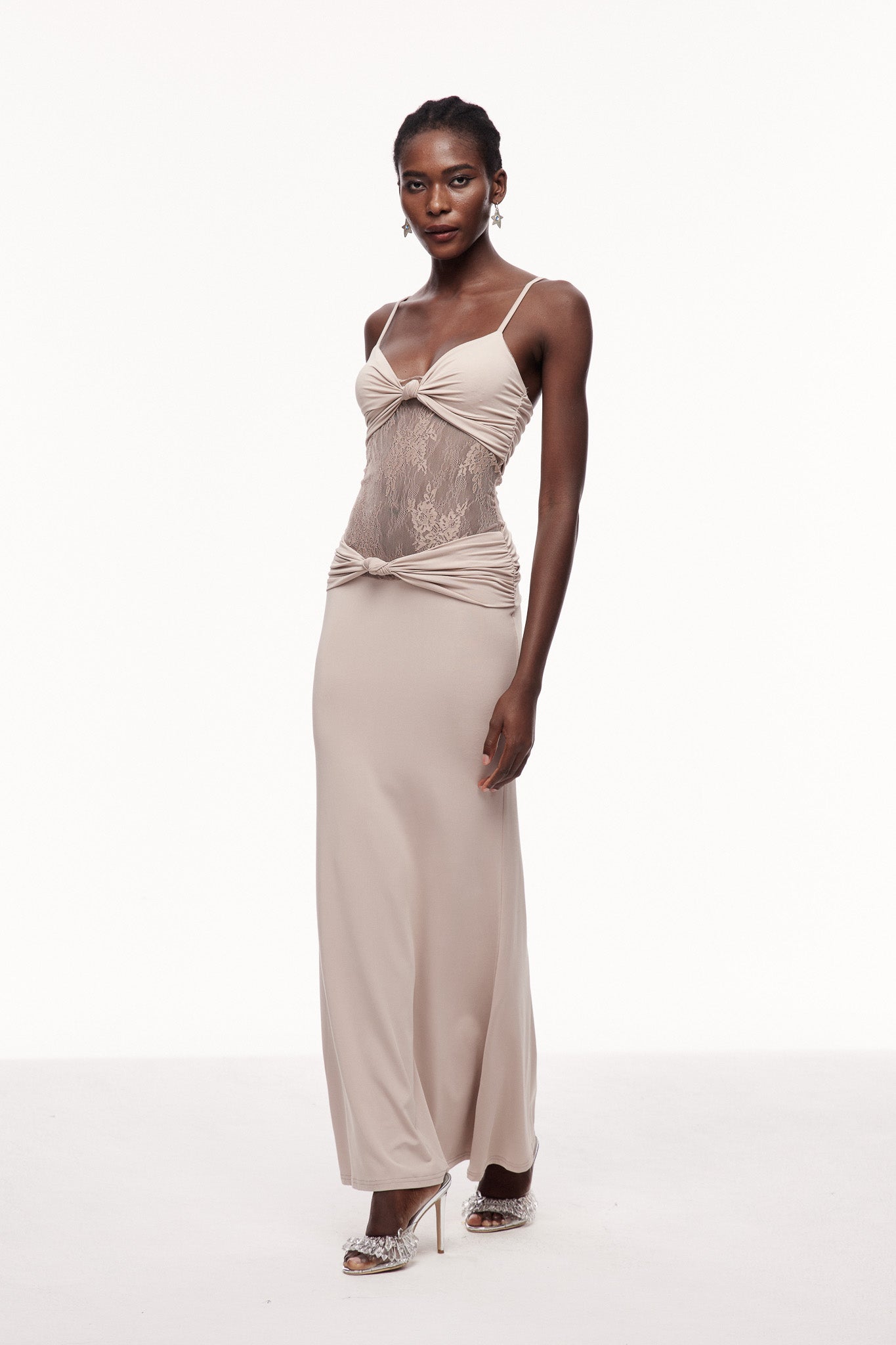 Celio Dantelli Spagetti Maxi Elbise