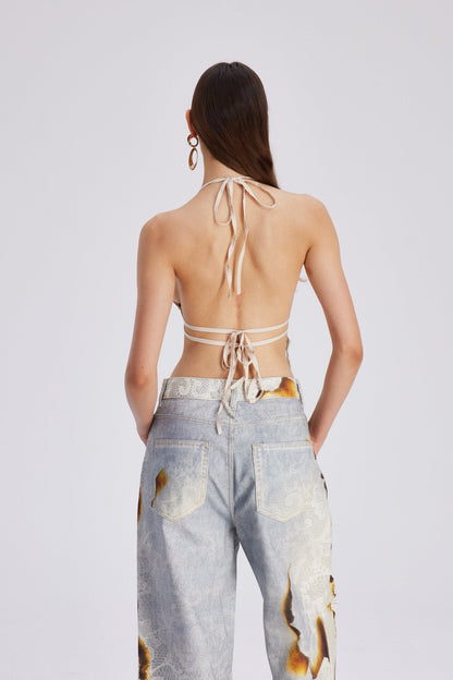 Charmaine Mesh Sırtı Açık Üst