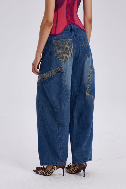 Chayyim Leopar Cepli Bol Pantolon