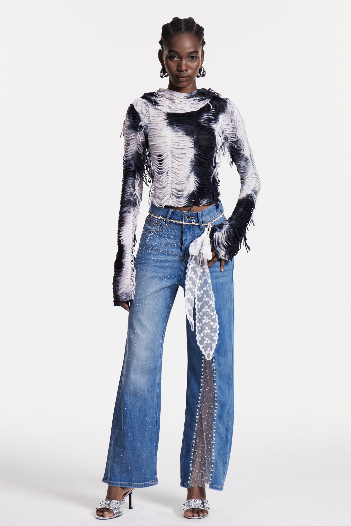 Christabelle Kesikli Tie Dye Üst