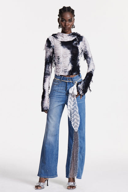 Christabelle Kesikli Tie Dye Üst