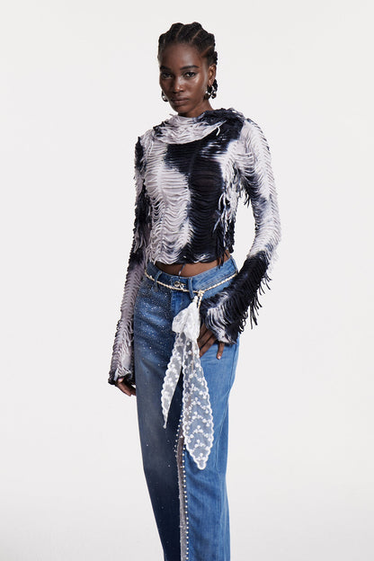 Christabelle Kesikli Tie Dye Üst