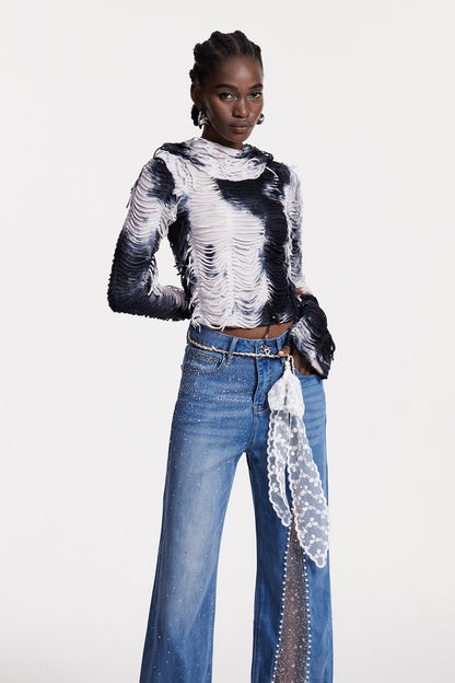 Christabelle Kesikli Tie Dye Üst