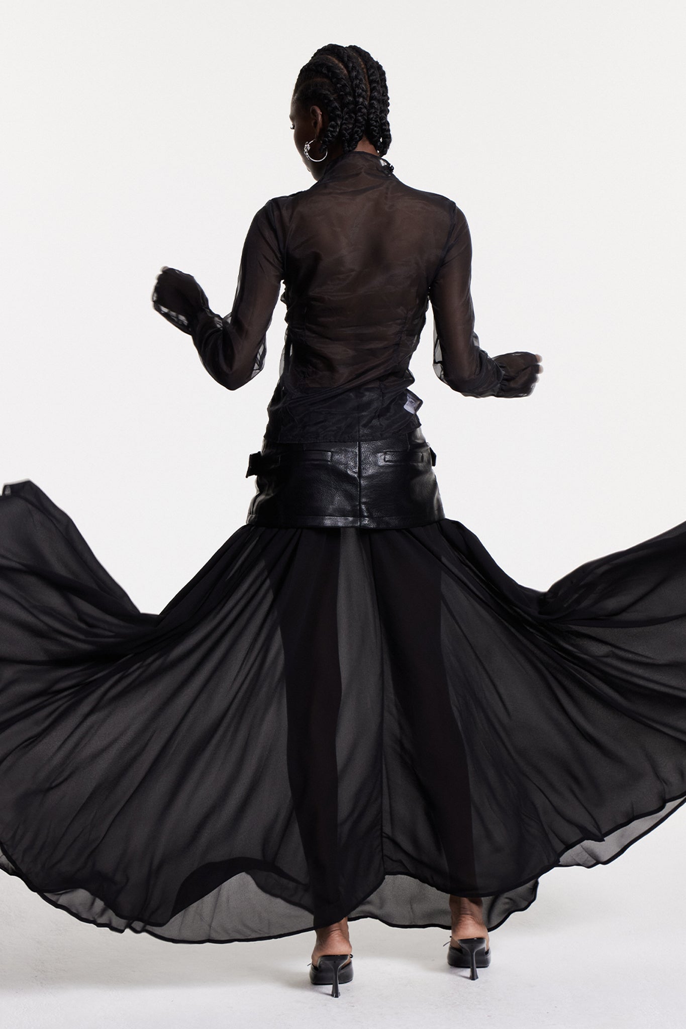 Christina Deconstruct Mesh Maxi Etek