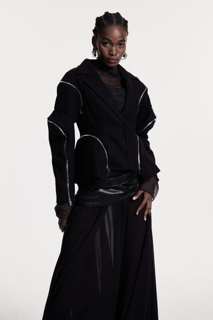 Christine Deconstruct Fermuarlı Blazer