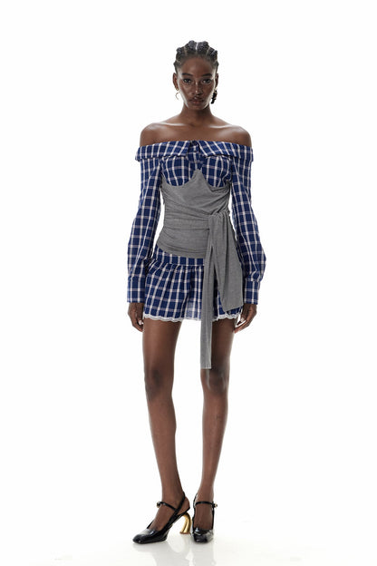 Claud Izgara Bağlamalı Etek Takımı