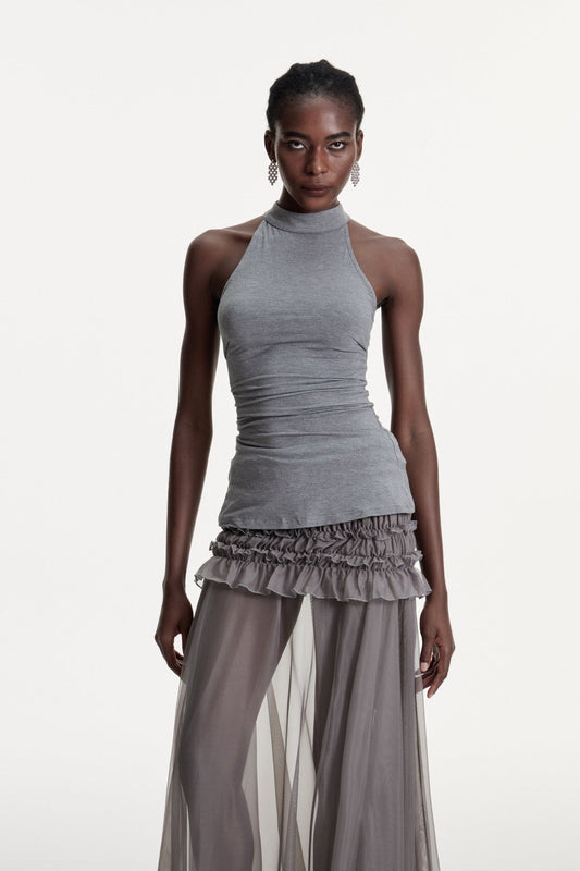 Concetta Boyundan Bağlamalı Dantelli Üst