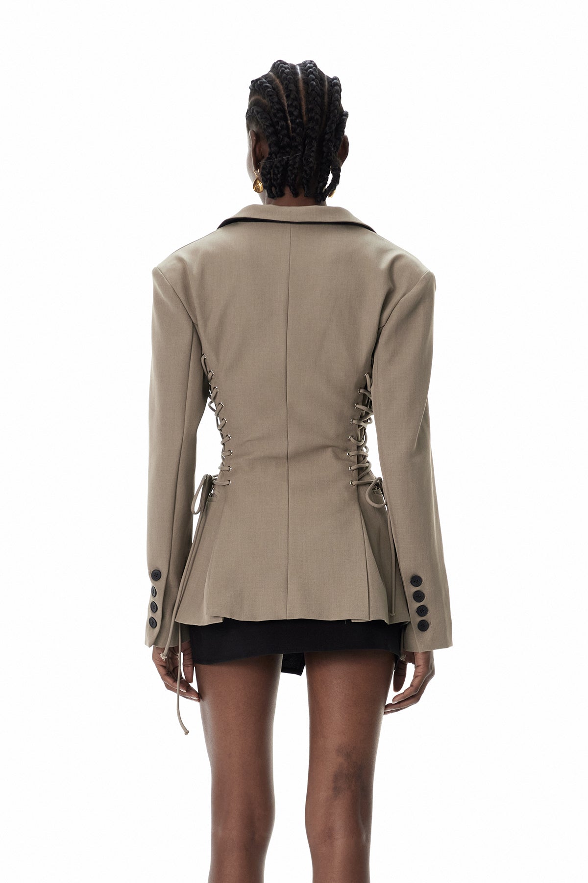 Crescenzo Yaka Bağcıklı Blazer