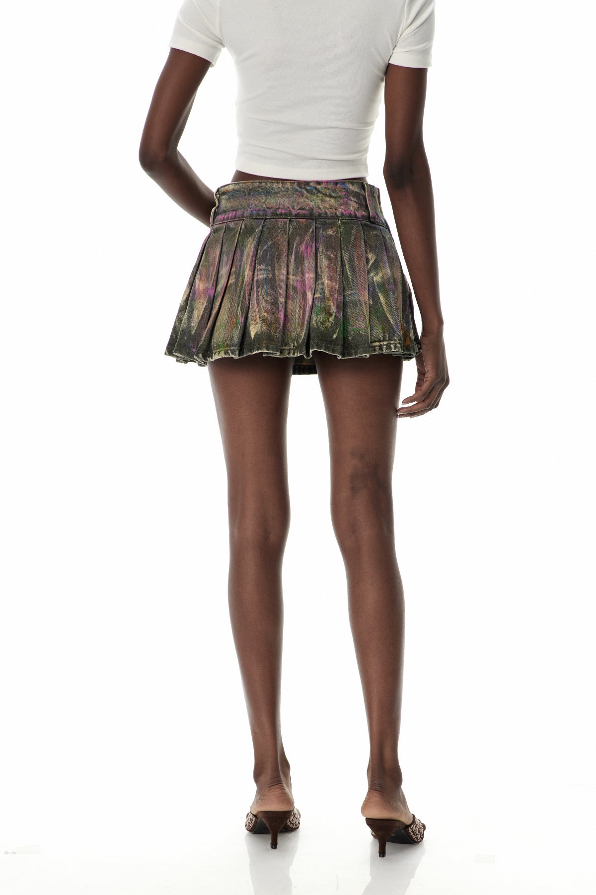 Cua Batik Split Denim Mini Etek