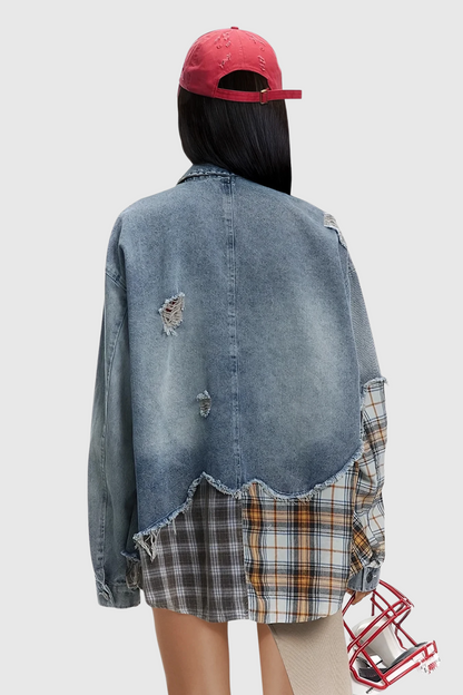 Dagr Grid Deconstruct Denim Ceket