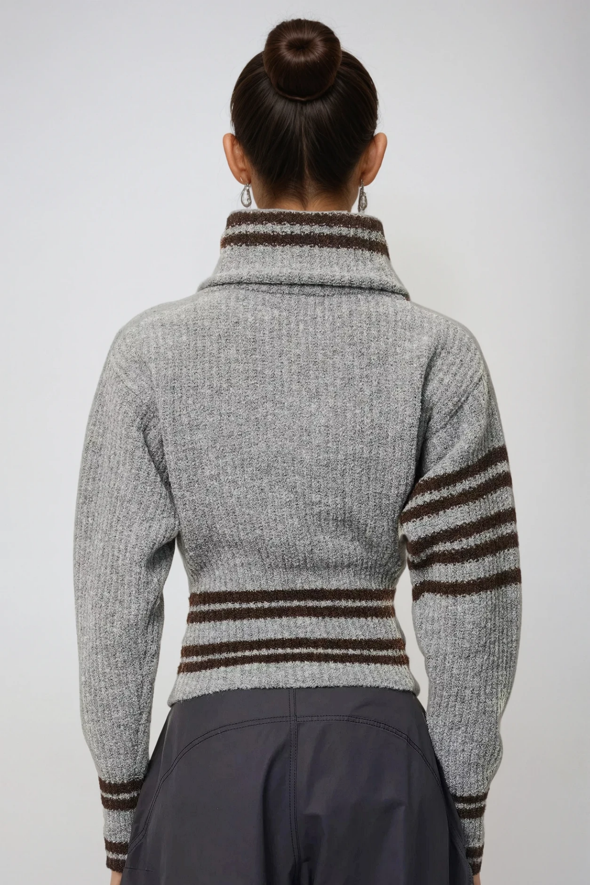 Deianira Fermuarlı Asimetrik Örgü Üst