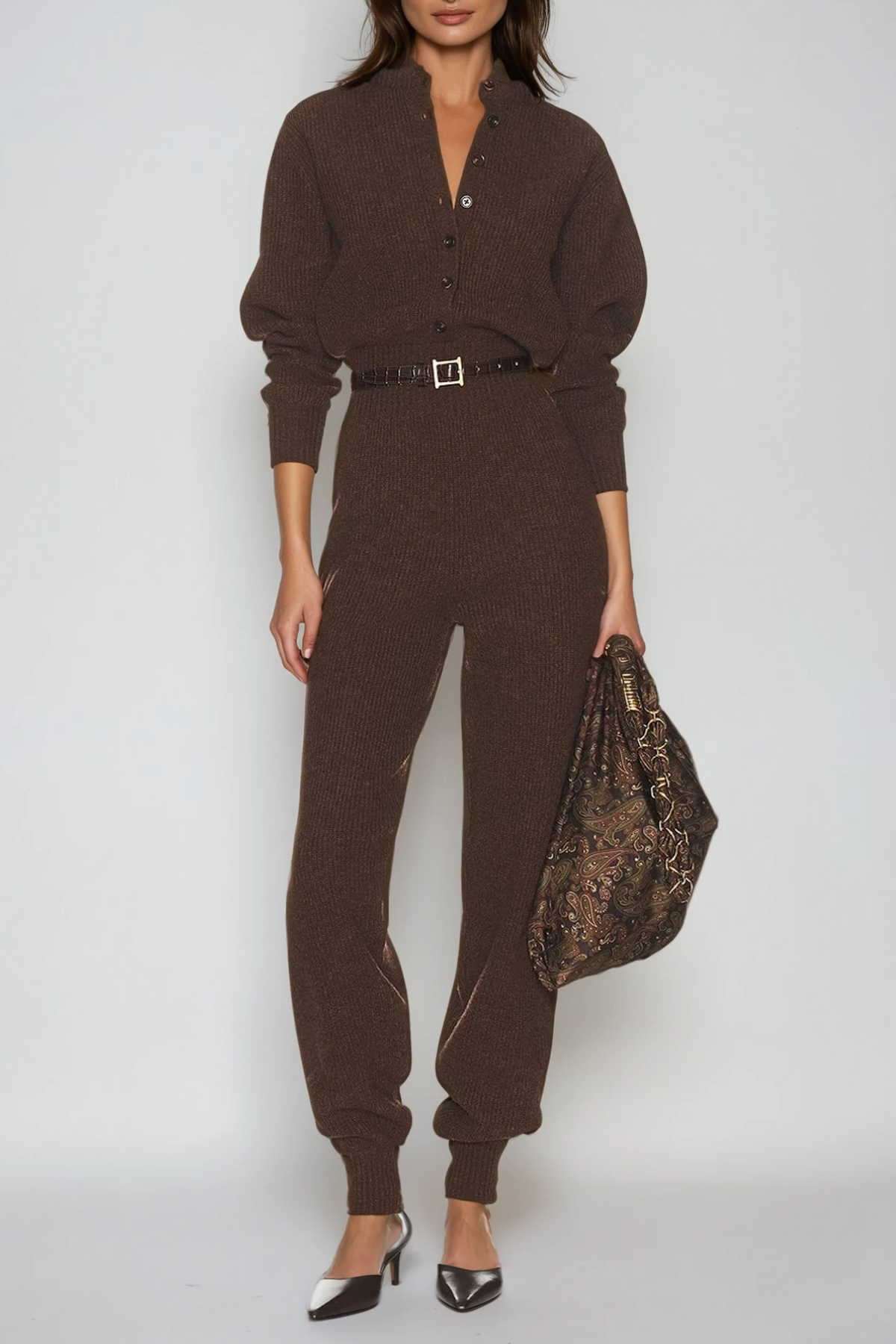 Diamanto Bodycon Örgü Tulum