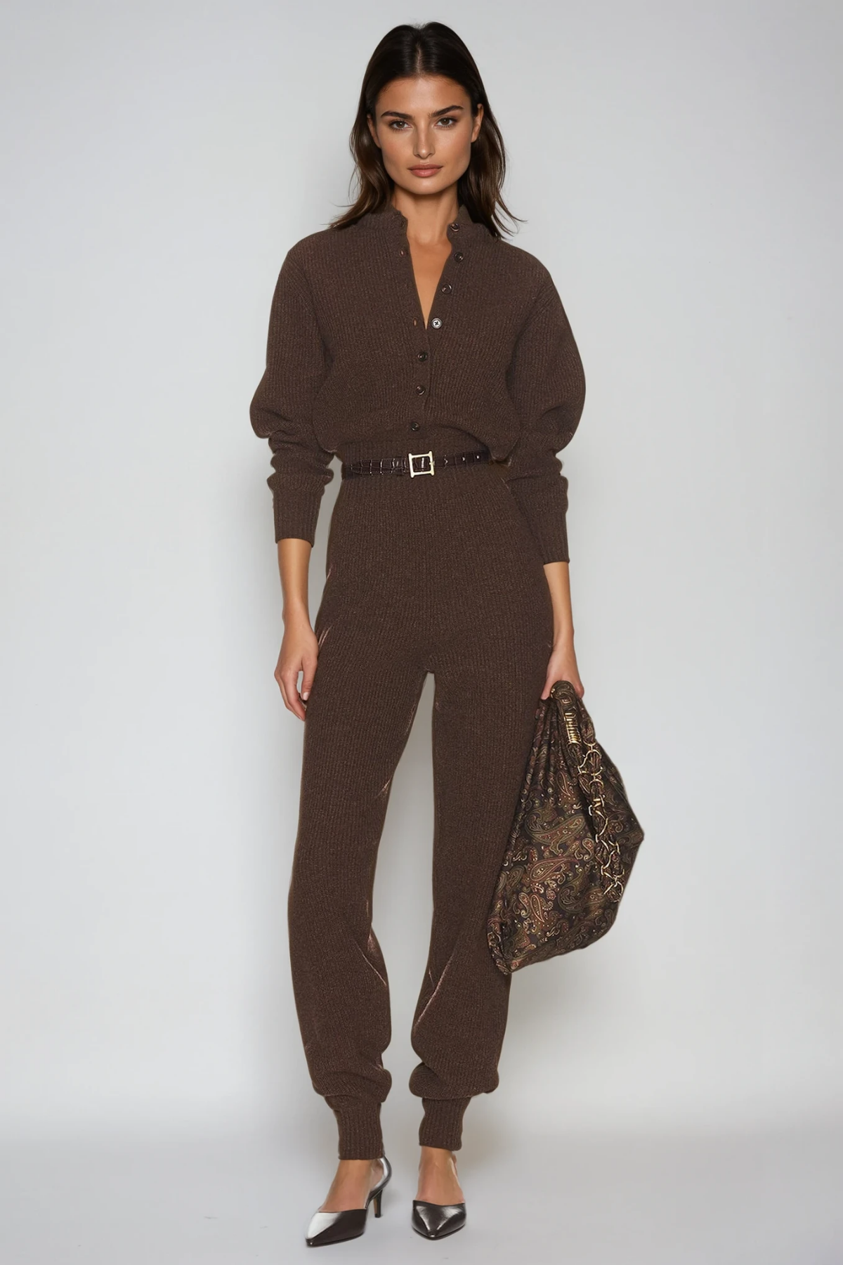 Diamanto Bodycon Örgü Tulum