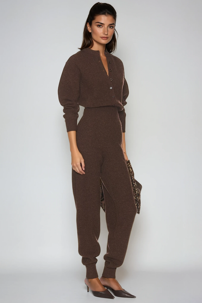 Diamanto Bodycon Örgü Tulum