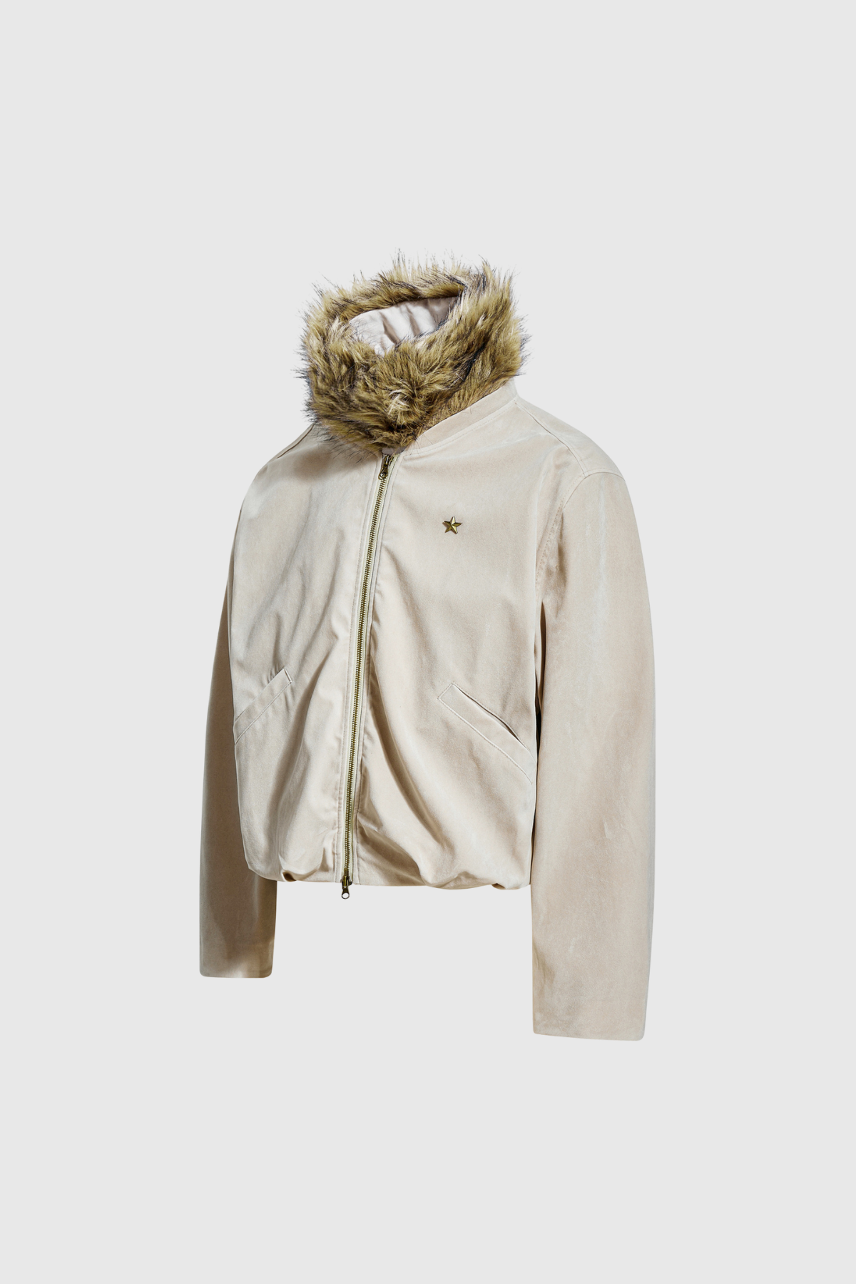 Yıldız Kayısı Rengi  Kürk Ceket