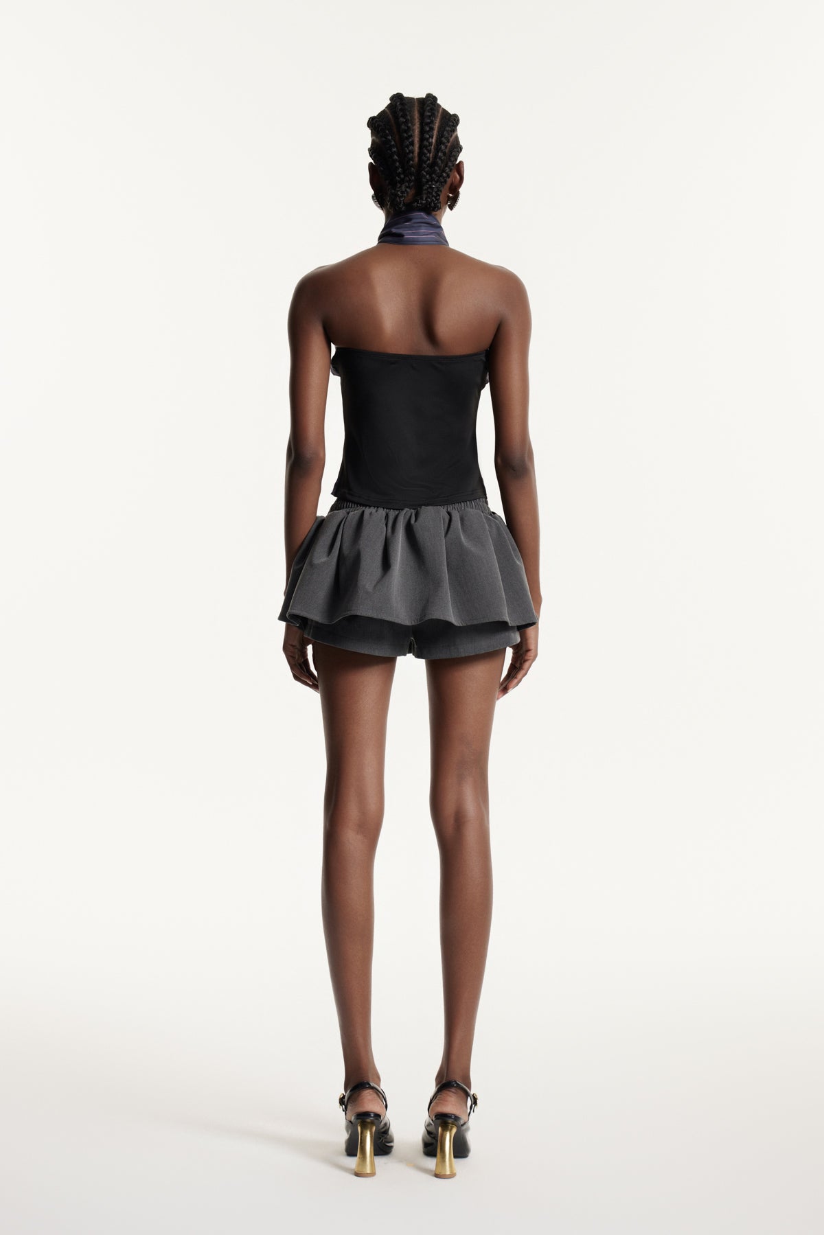 Earl Straplez Çizgili Mavi Üst