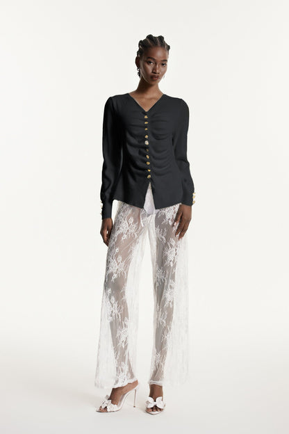 Edmonda Ruch Gri Örgü Üst