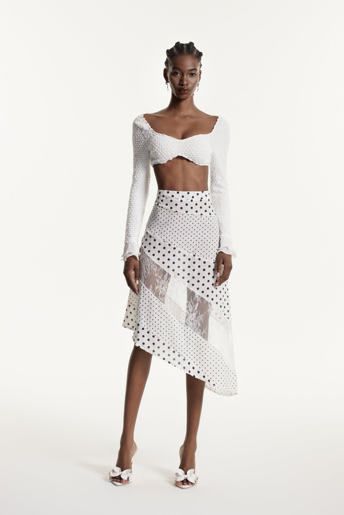 Edmunds Deconstruct Noktalı Dantel Mini Etek