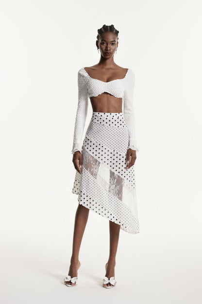 Edmunds Deconstruct Noktalı Dantel Mini Etek