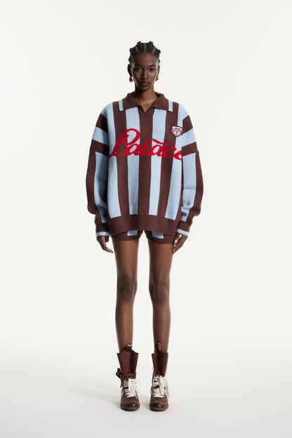 Edwena Kahverengi Çizgili Örme Takım