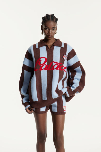 Edwena Kahverengi Çizgili Örme Takım