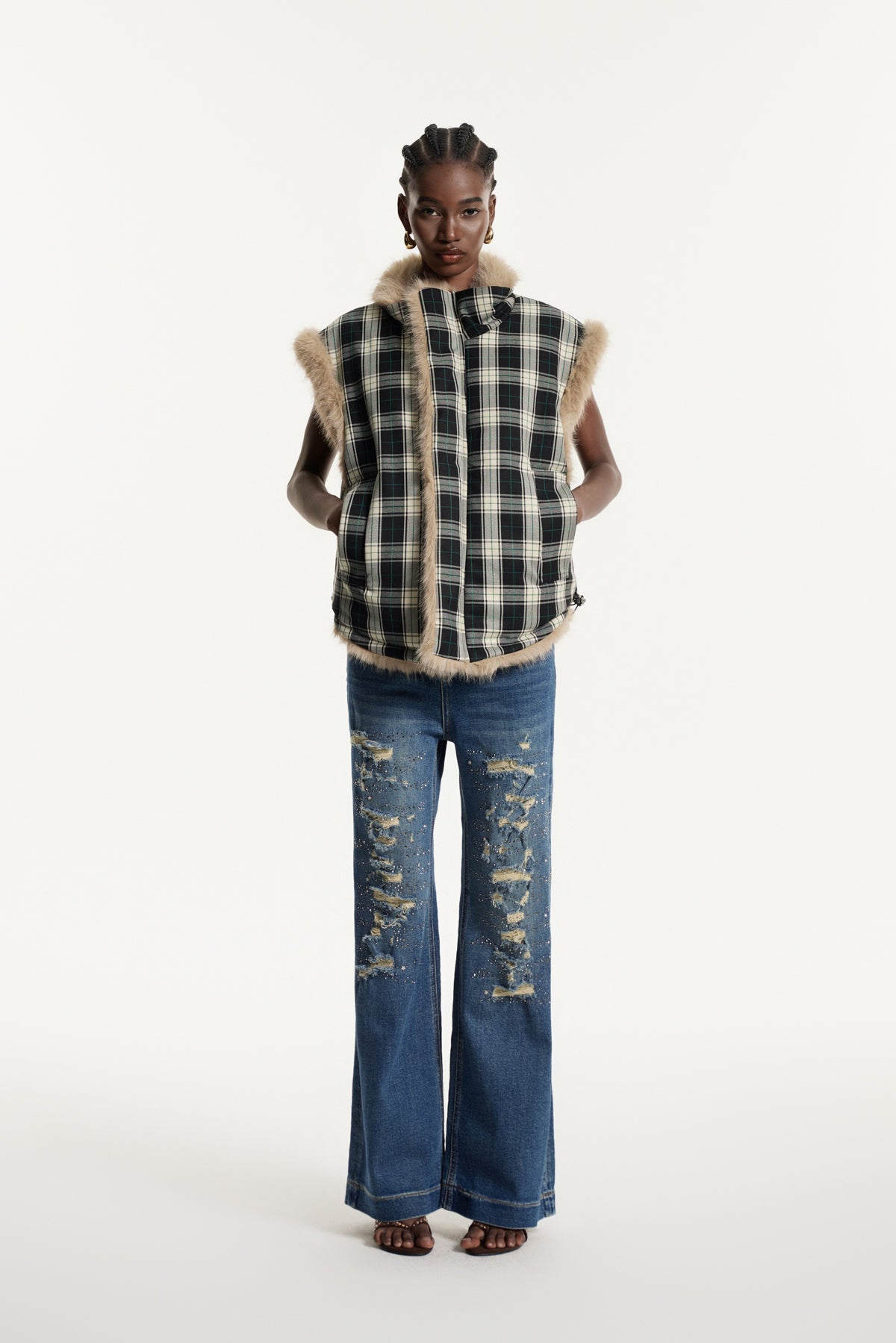 Edwina Kürk Izgara Yelek