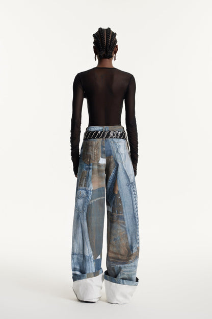 Efisio Deconstruct Baskılı Kot Pantolon