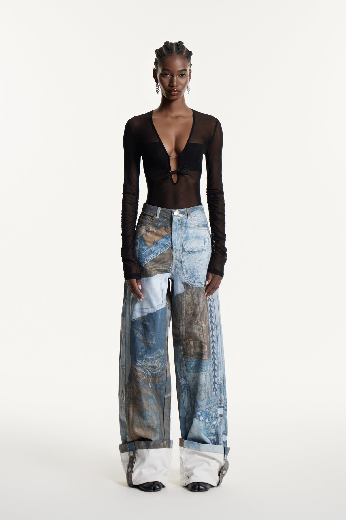 Efisio Deconstruct Baskılı Kot Pantolon