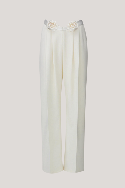Elia Çiçek Dantelli Pantolon