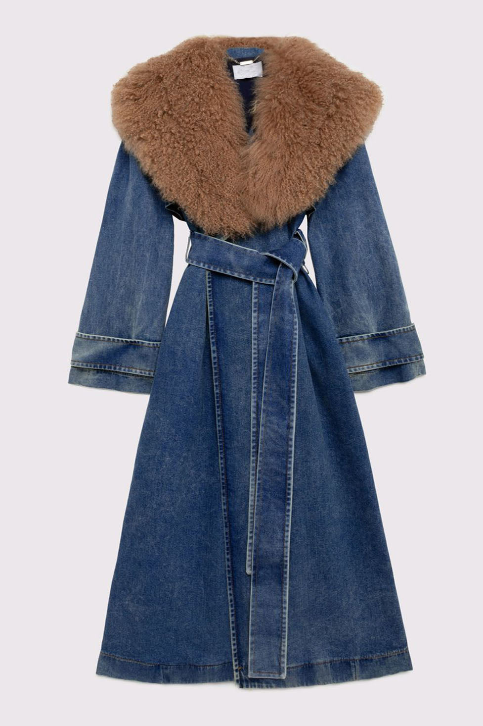 Everly Kürk Yaka Denim Mont