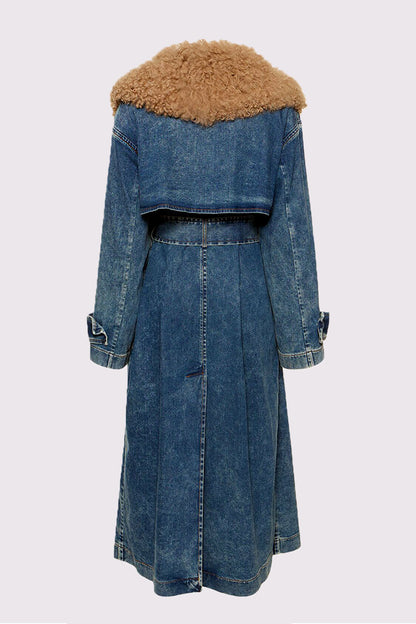 Everly Kürk Yaka Denim Mont