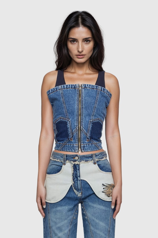 Kavya Deconstruct Denim Üst