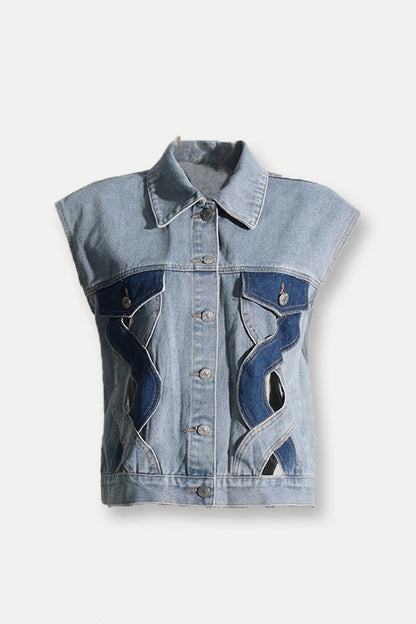 Madison Kesimli Denim Üst