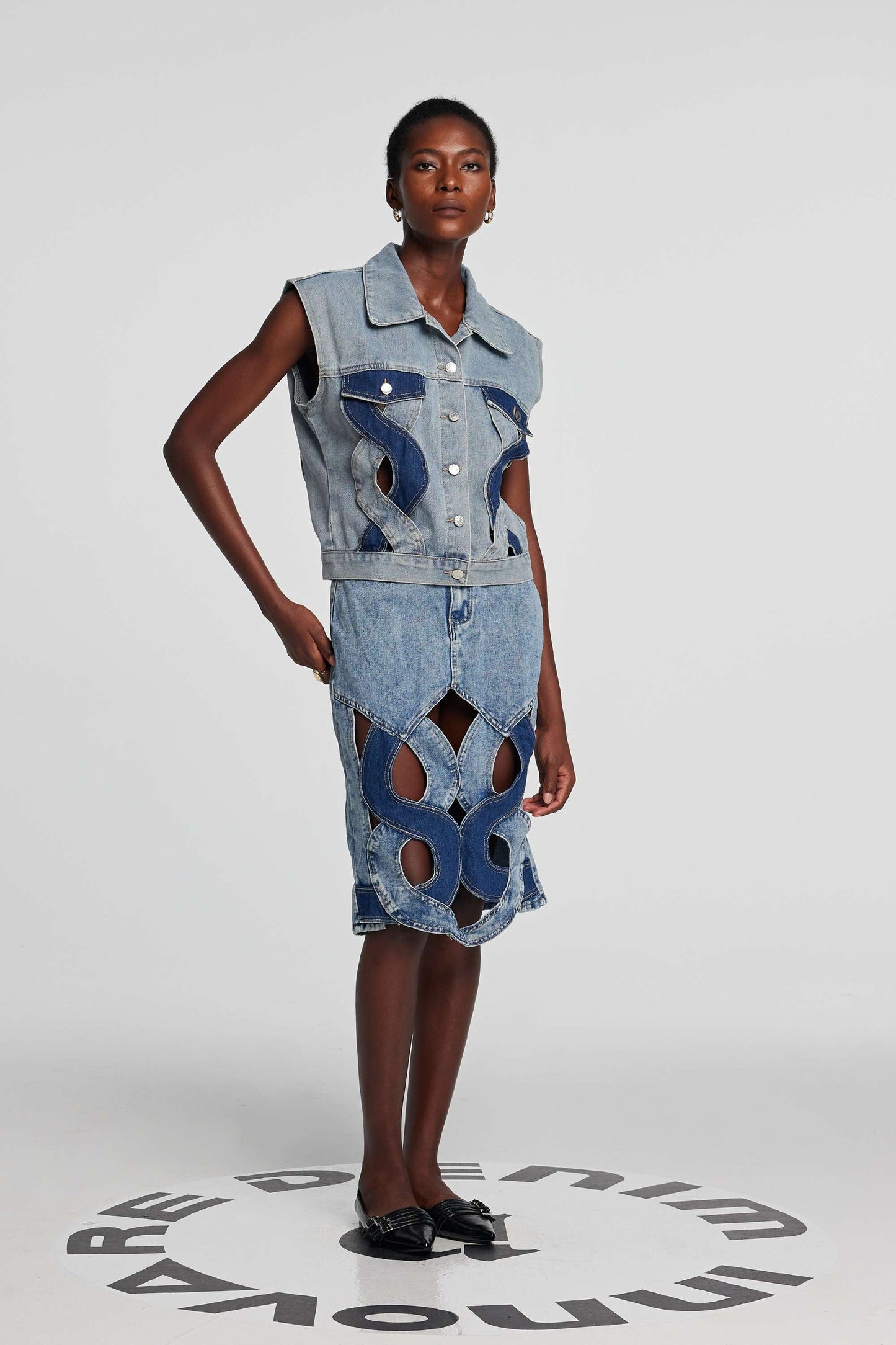 Madison Kesimli Denim Üst